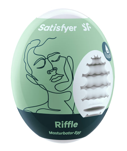 Satisfyer Masturbator Egg - Riffle - Light Green | 4061504010007 | Available at EroticWarehouse.com