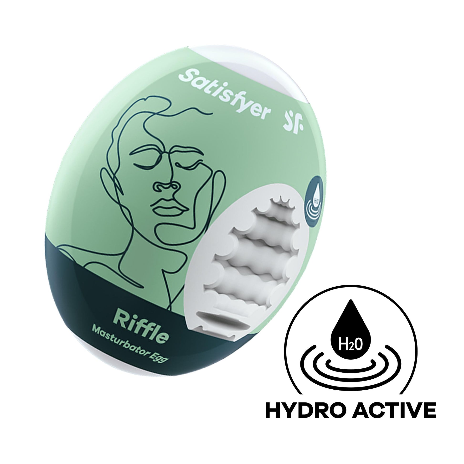 Satisfyer Masturbator Egg - Riffle - Light Green | 4061504010007 | Available at EroticWarehouse.com