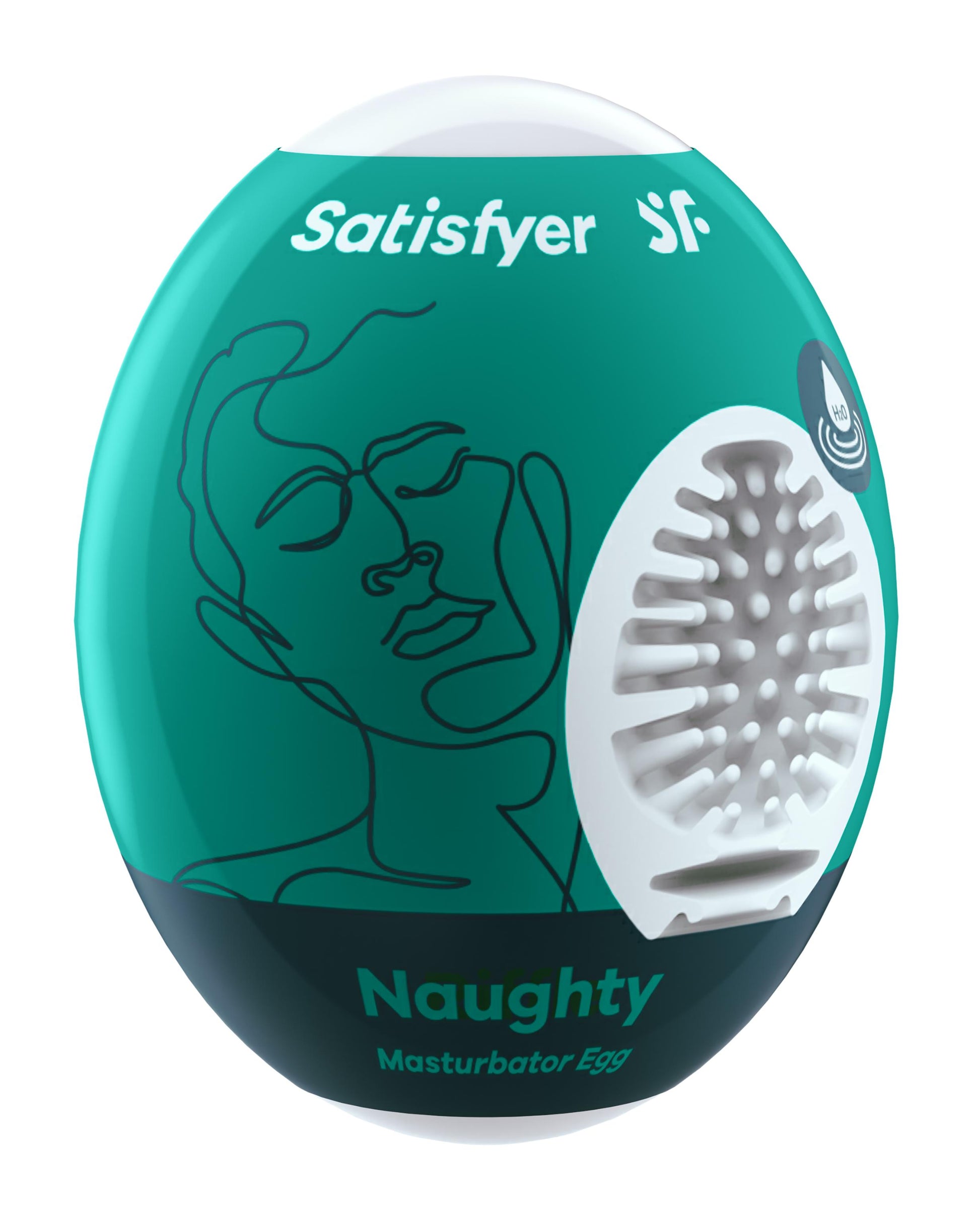 Satisfyer Masturbator Egg - Naughty - Dark Green | 4061504010021 | Available at EroticWarehouse.com