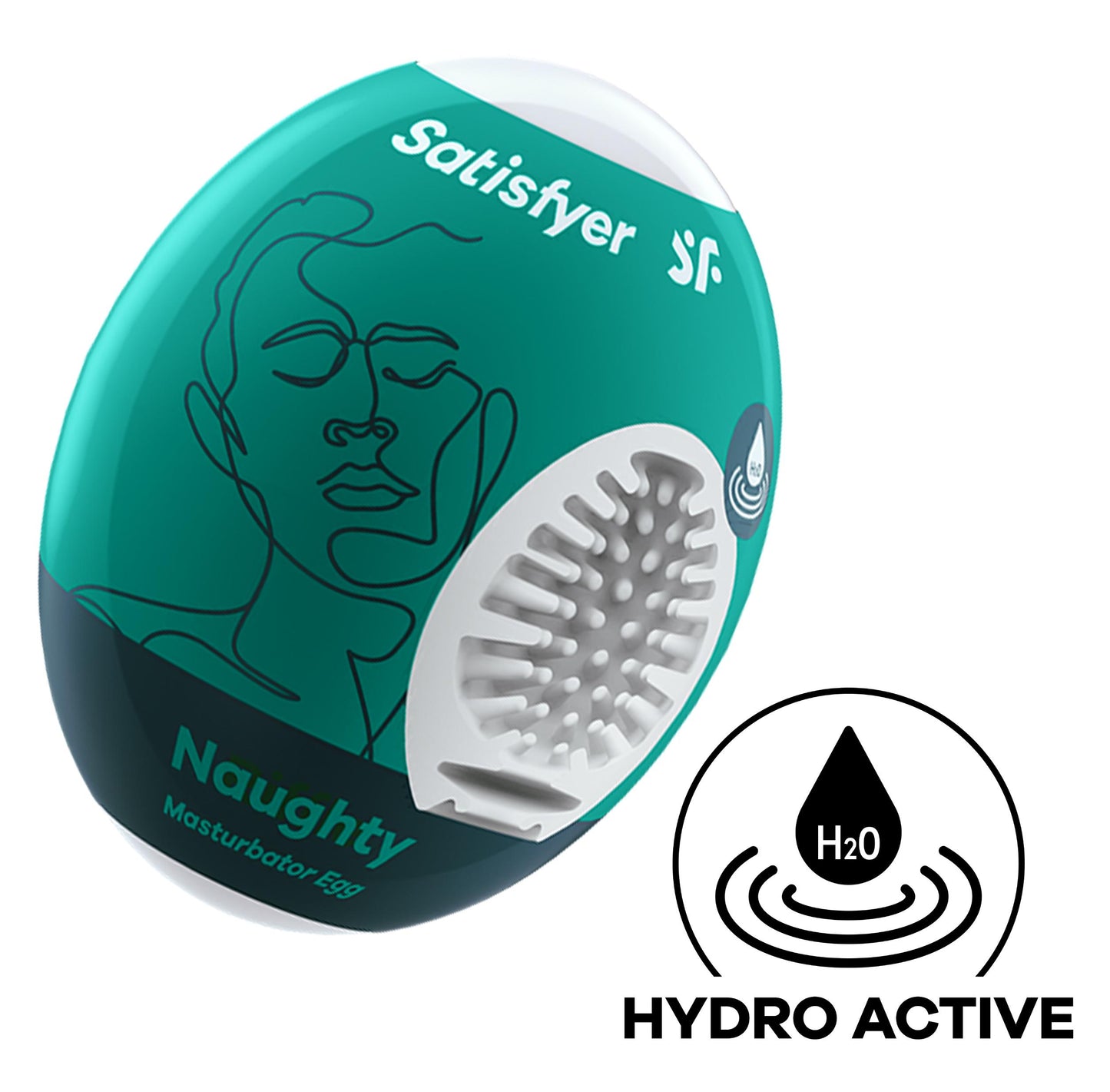 Satisfyer Masturbator Egg - Naughty - Dark Green | 4061504010021 | Available at EroticWarehouse.com
