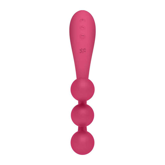 Tri Ball 1 Lay on Vibrator - Red | 406150401826 | Available at EroticWarehouse.com