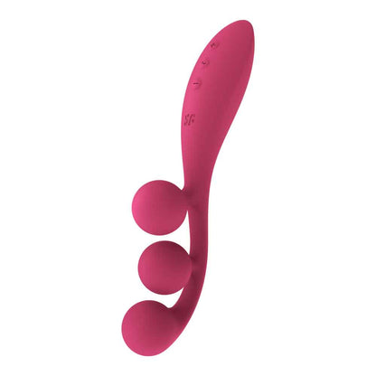 Tri Ball 1 Lay on Vibrator - Red | 406150401826 | Available at EroticWarehouse.com