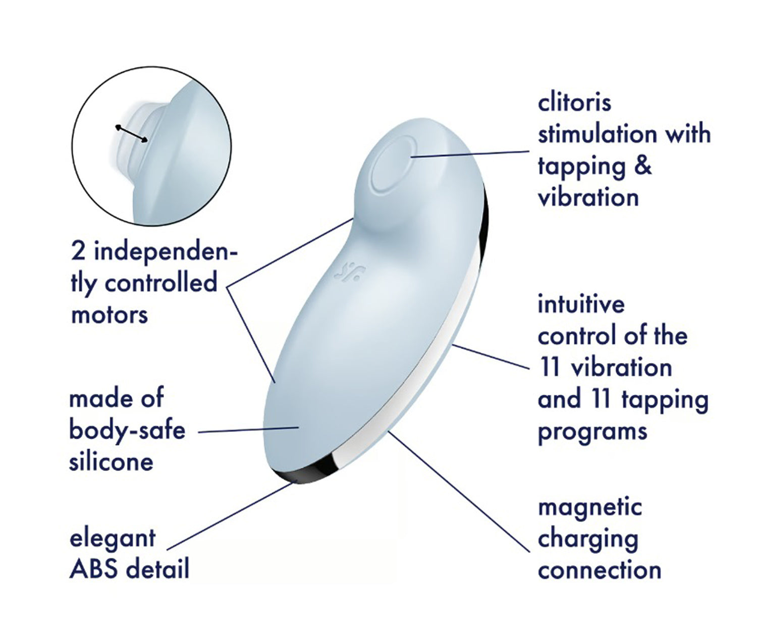Tap and Climax 2 Vibrator - Blue | 4061504046037 | Available at EroticWarehouse.com