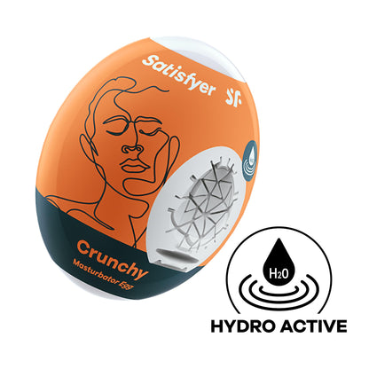 3 Pc Set Masturbator Egg - Crunchy - Orange | 4049369043491 | Available at EroticWarehouse.com