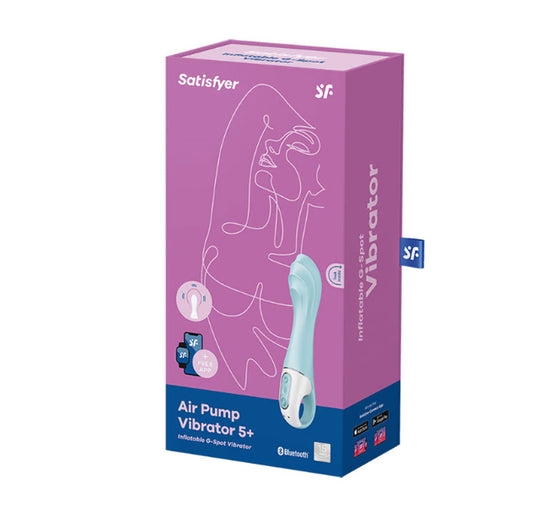 Satisfyer Air Pump Vibrator 5 Plus Inflatable G-Spot Vibrator - Blue | 4061504038544 | Available at EroticWarehouse.com