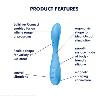 Satisfyer G-Spot Flex 4 Connect App - Multi Vibrator - Blue | 4061504038698 | Available at EroticWarehouse.com