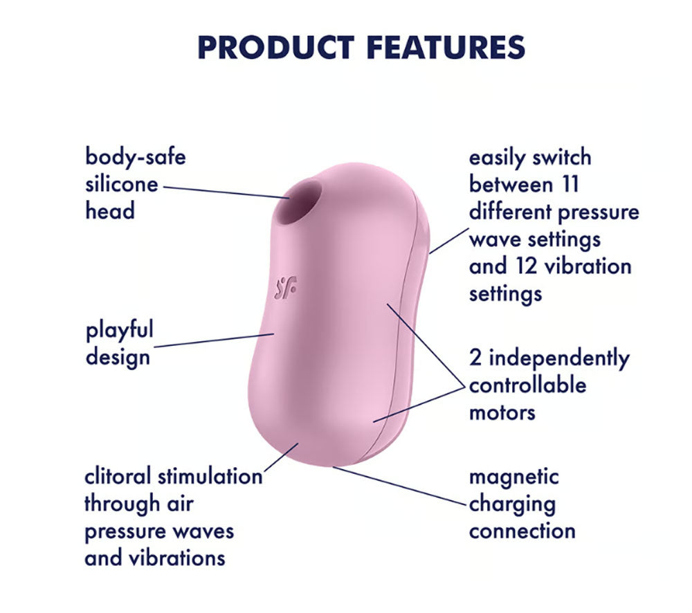 Satisfyer Cotton Candy - Air Pulse Stimulator Plus Vibrator - Lilac | 4061504051628 | Available at EroticWarehouse.com