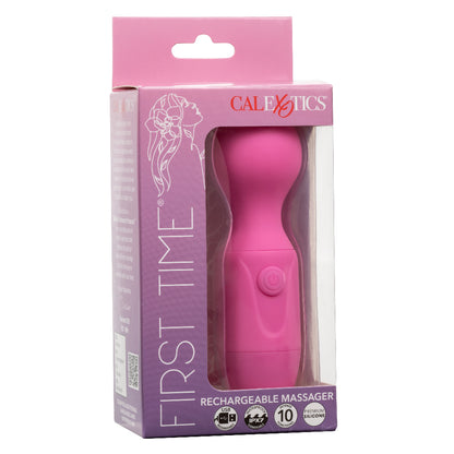 First Time Rechargeable Massager - Pink | 716770108678 | Available at EroticWarehouse.com
