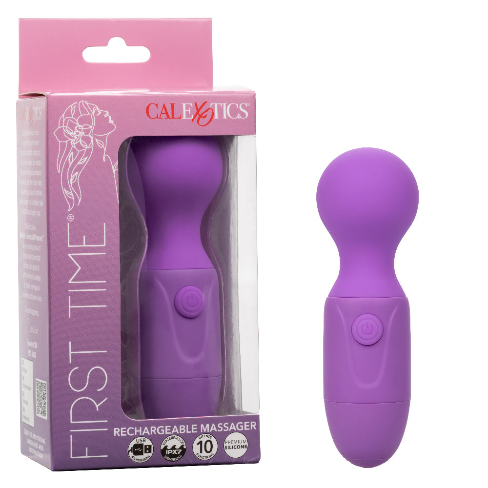 First Time Rechargeable Massager - Purple | 716770109774 | Available at EroticWarehouse.com