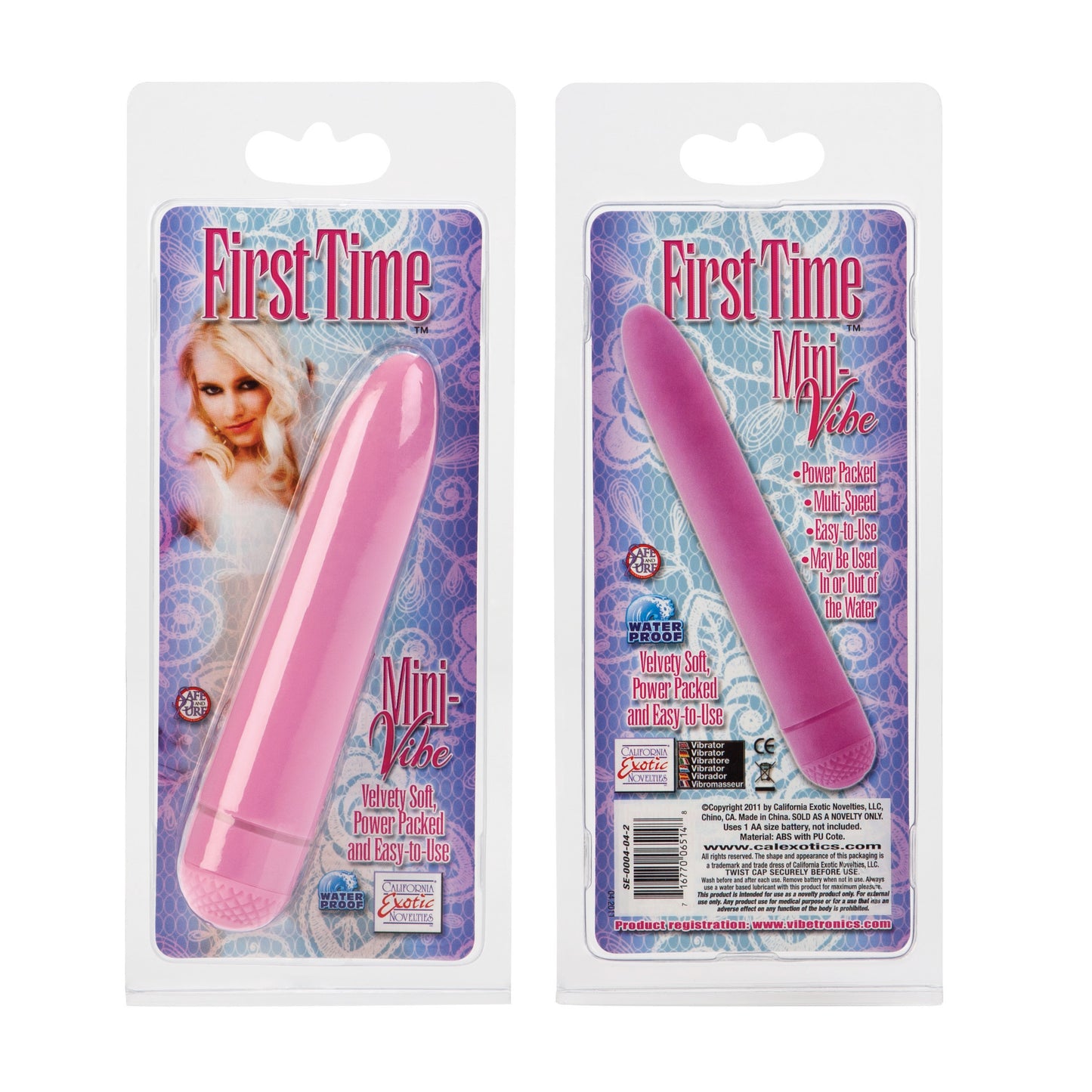 First Time Mini Vibe - Pink | 716770065148 | Available at EroticWarehouse.com