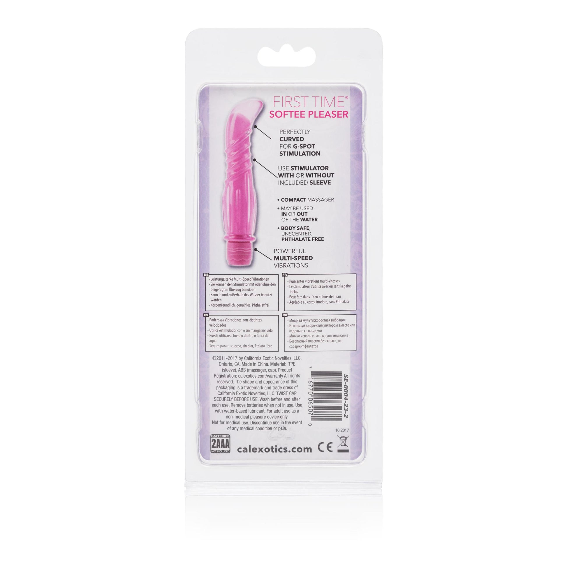 First Time Softee Pleaser - Pink | 716770065070 | Available at EroticWarehouse.com