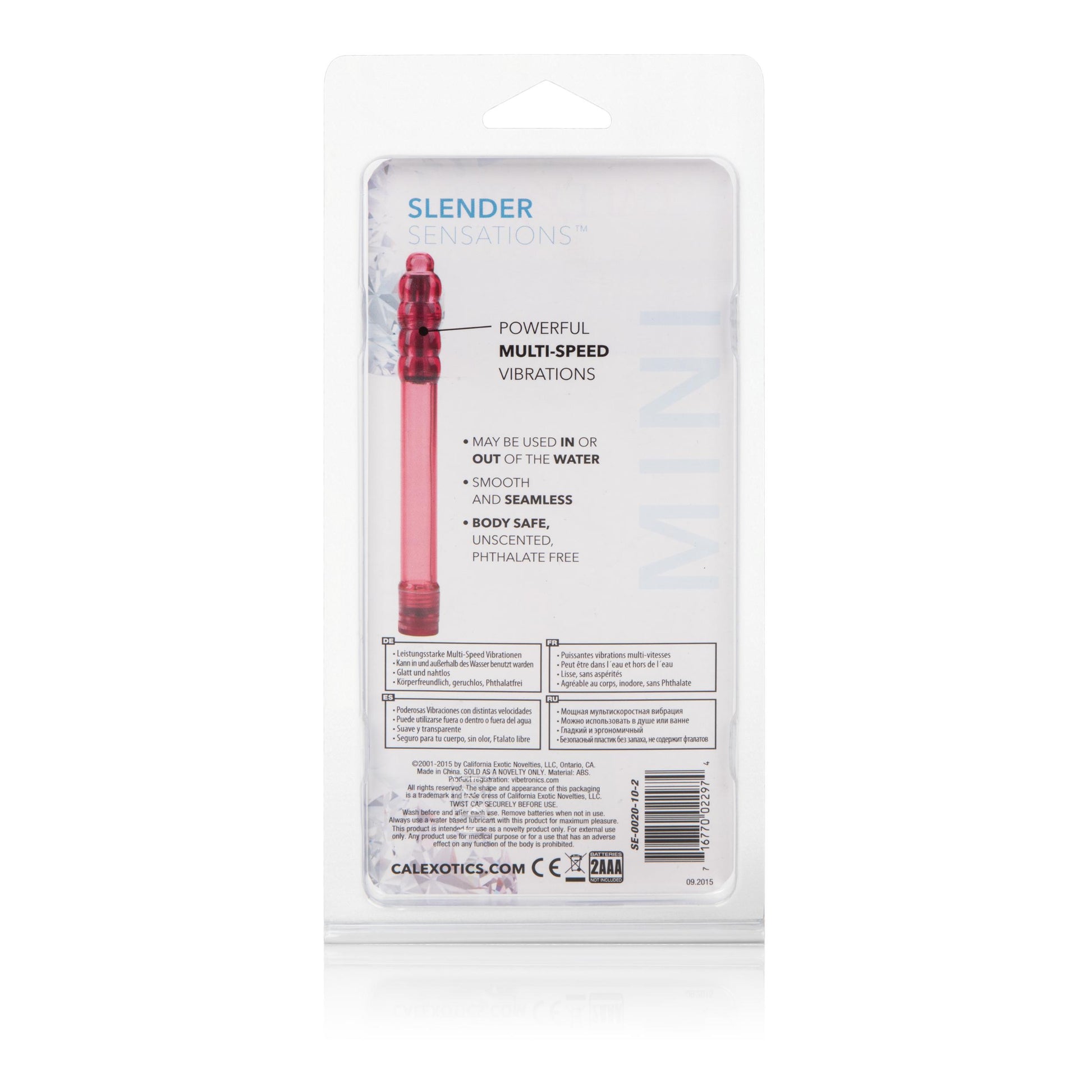 Slender Sensations - Red | 716770022974 | Available at EroticWarehouse.com
