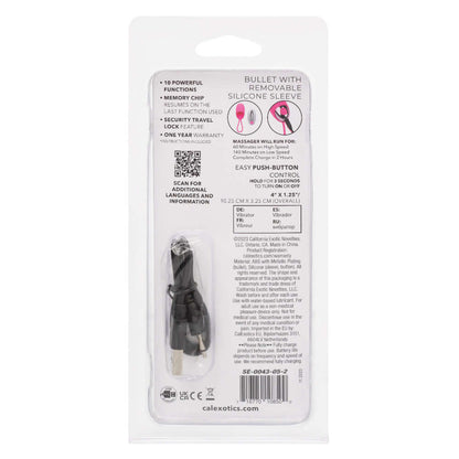 Turbo Buzz Bullet With Removable Silicone Sleeve - Pink | 716770108500 | Available at EroticWarehouse.com