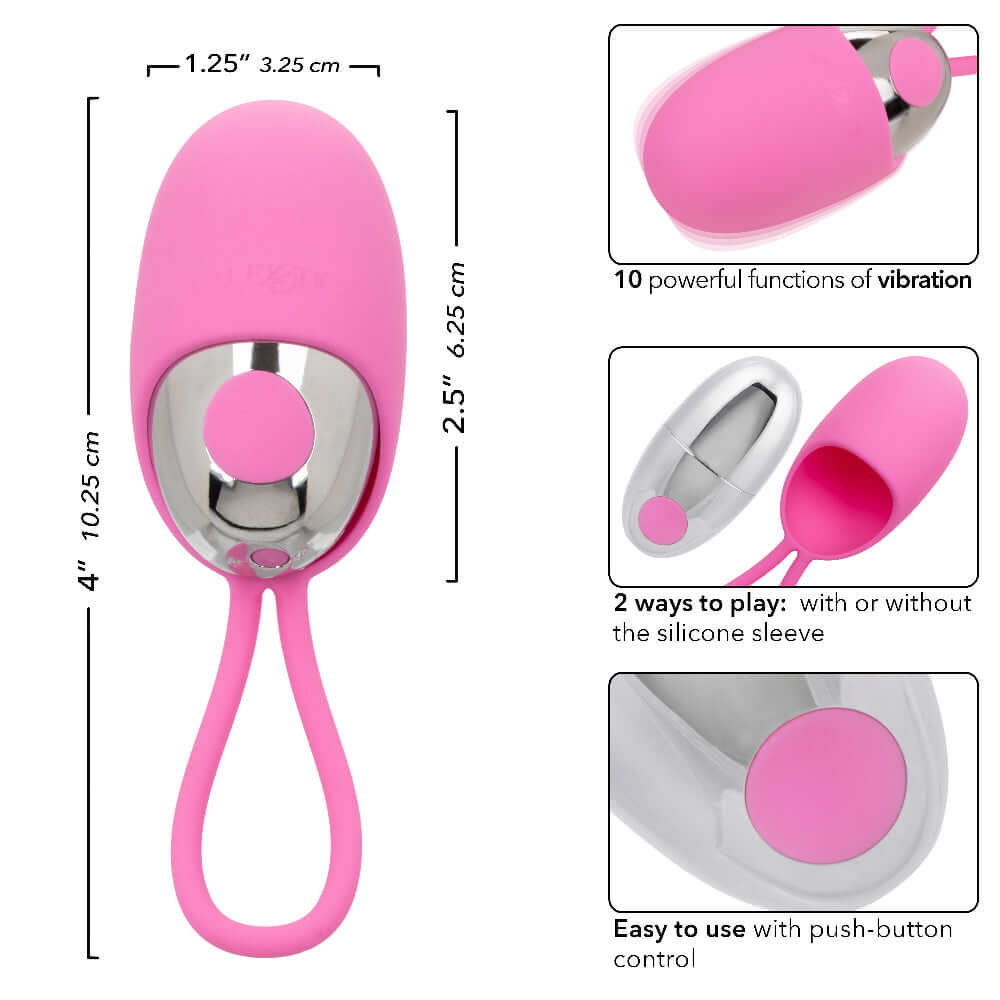 Turbo Buzz Bullet With Removable Silicone Sleeve - Pink | 716770108500 | Available at EroticWarehouse.com
