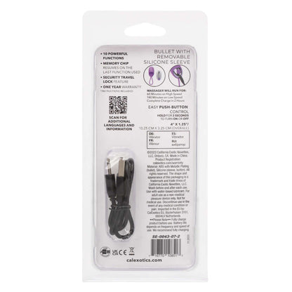 Turbo Buzz Bullet With Removable Silicone Sleeve - Purple | 716770108517 | Available at EroticWarehouse.com
