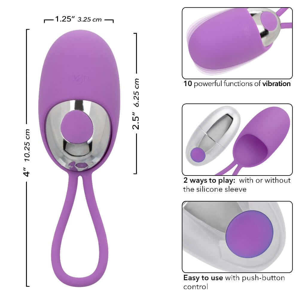 Turbo Buzz Bullet With Removable Silicone Sleeve - Purple | 716770108517 | Available at EroticWarehouse.com