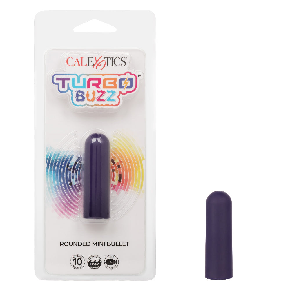 Turbo Buzz Rounded Mini Bullet - Purple | 716770107312 | Available at EroticWarehouse.com