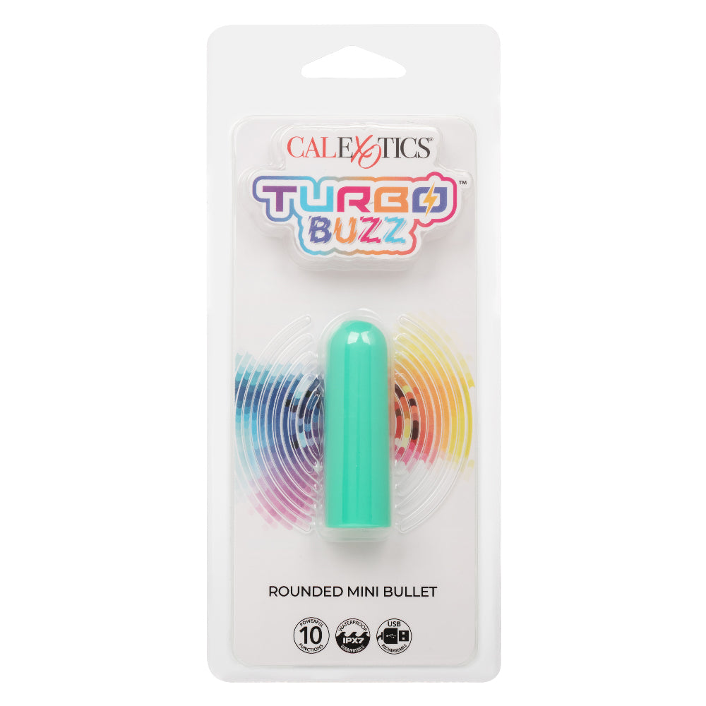 Turbo Buzz Rounded Mini Bullet - Green | 716770107329 | Available at EroticWarehouse.com