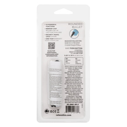 Turbo Buzz Rounded Bullet - Blue | 716770107336 | Available at EroticWarehouse.com