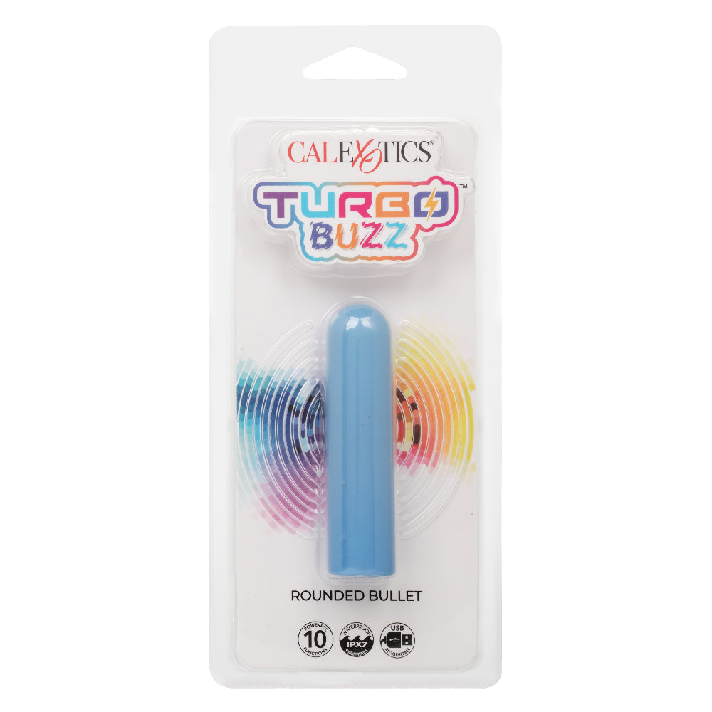 Turbo Buzz Rounded Bullet - Blue | 716770107336 | Available at EroticWarehouse.com