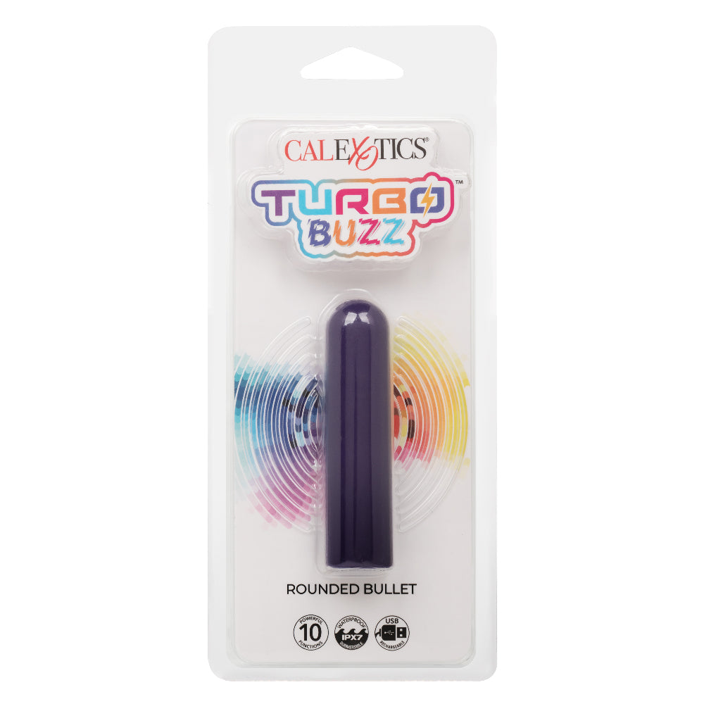 Turbo Buzz Rounded Bullet - Purple | 716770107350 | Available at EroticWarehouse.com