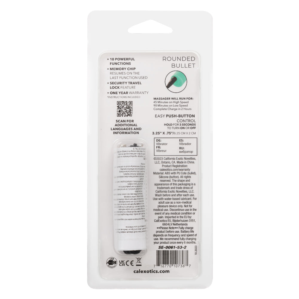 Turbo Buzz Rounded Bullet - Green | 716770107367 | Available at EroticWarehouse.com