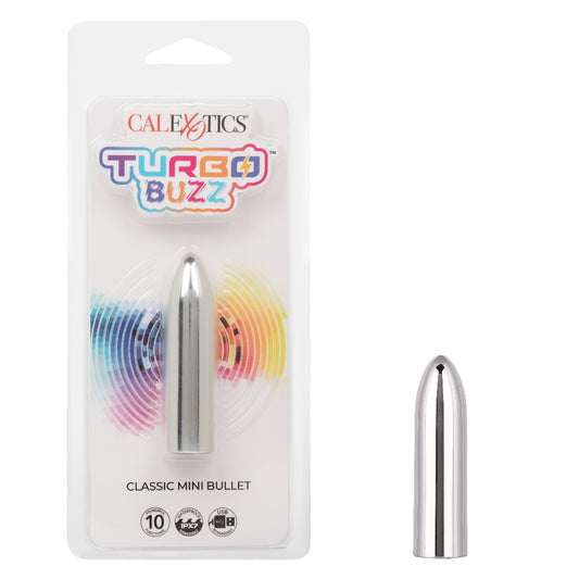 Turbo Buzz Classic Mini Bullet - Silver | 716770107374 | Available at EroticWarehouse.com