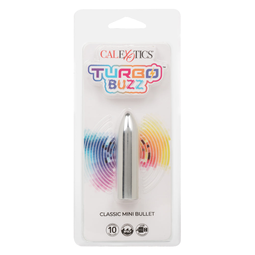 Turbo Buzz Classic Mini Bullet - Silver | 716770107374 | Available at EroticWarehouse.com