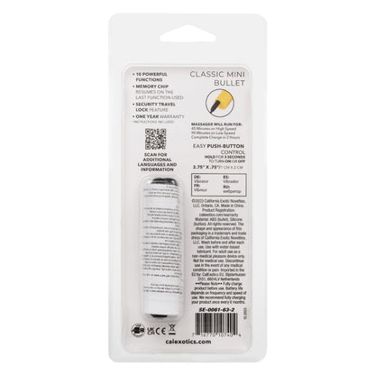 Turbo Buzz Classic Mini Bullet - Yellow | 716770107404 | Available at EroticWarehouse.com