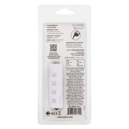 Turbo Buzz Classic Bullet - Silver | 716770107411 | Available at EroticWarehouse.com