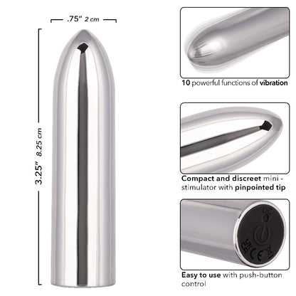 Turbo Buzz Classic Bullet - Silver | 716770107411 | Available at EroticWarehouse.com