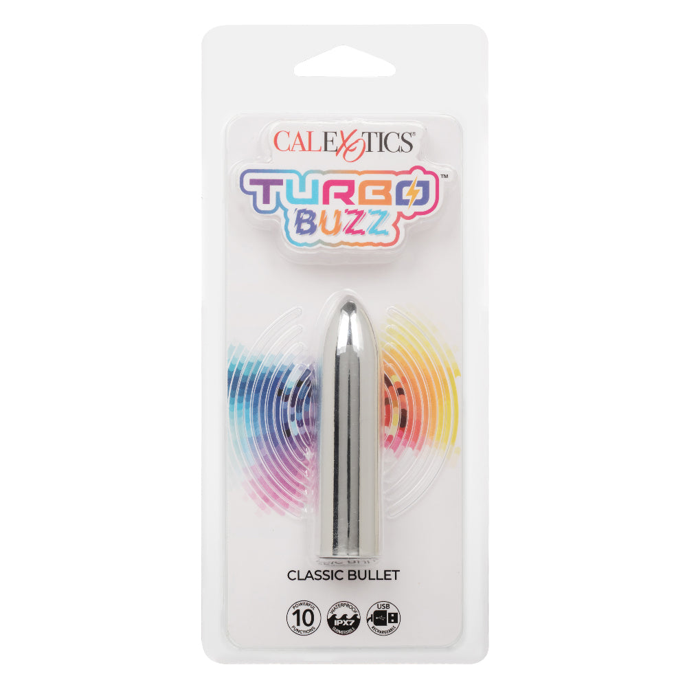 Turbo Buzz Classic Bullet - Silver | 716770107411 | Available at EroticWarehouse.com