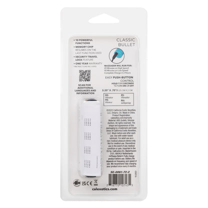 Turbo Buzz Classic Bullet - Blue | 716770107435 | Available at EroticWarehouse.com