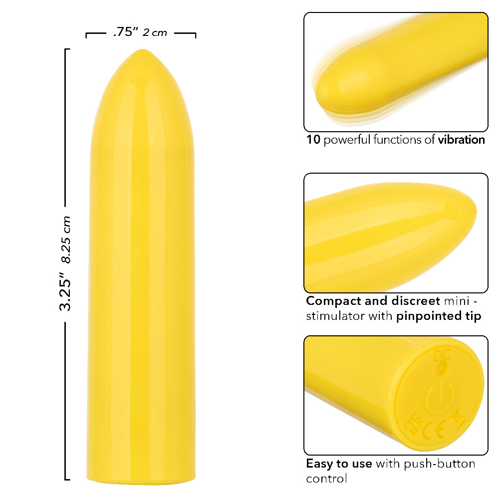 Turbo Buzz Classic Bullet - Yellow | 716770107442 | Available at EroticWarehouse.com