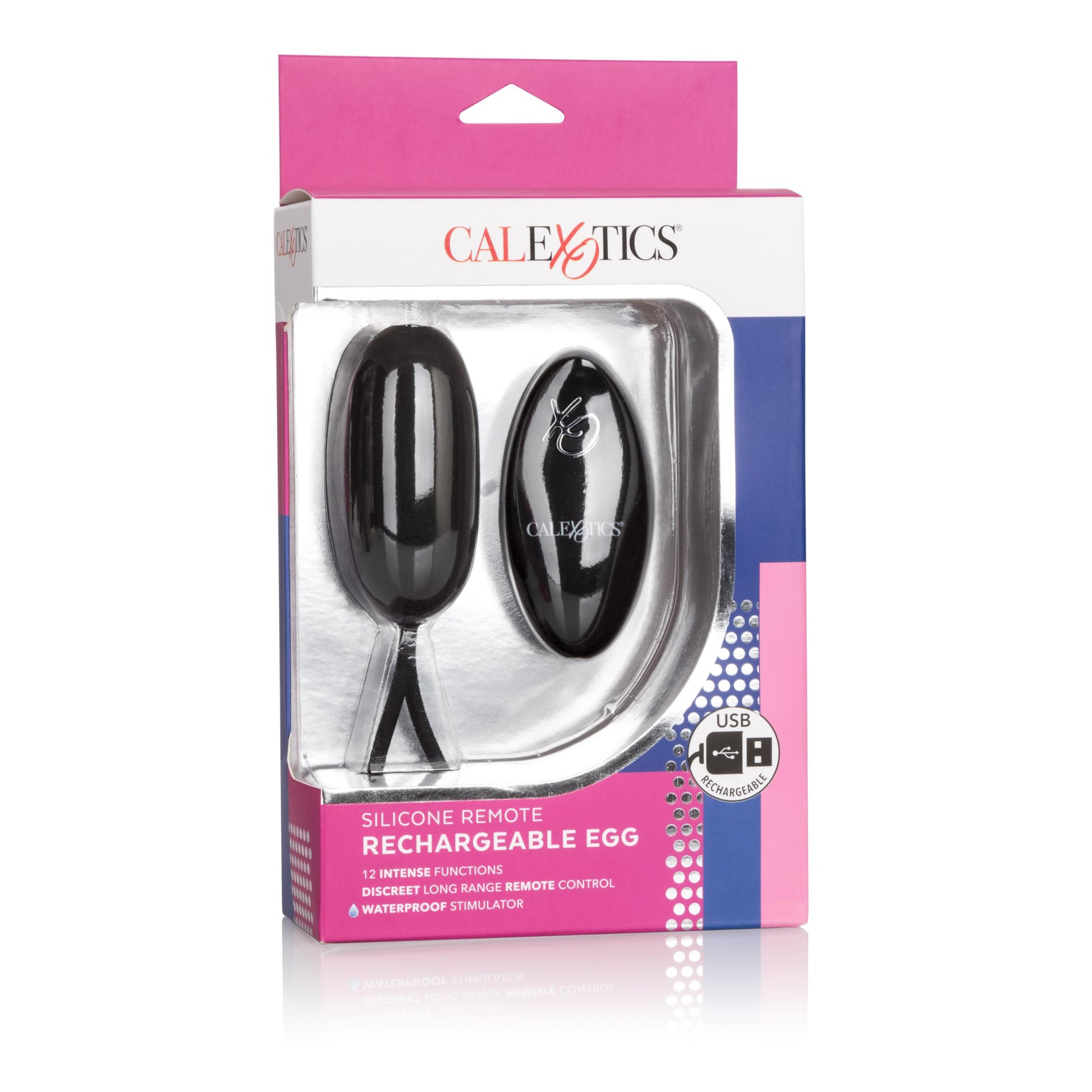 Silicone Remote Rechargeable Egg - Black | 716770087850 | Available at EroticWarehouse.com