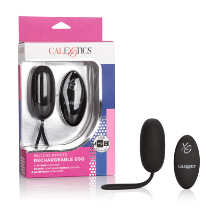 Silicone Remote Rechargeable Egg - Black | 716770087850 | Available at EroticWarehouse.com