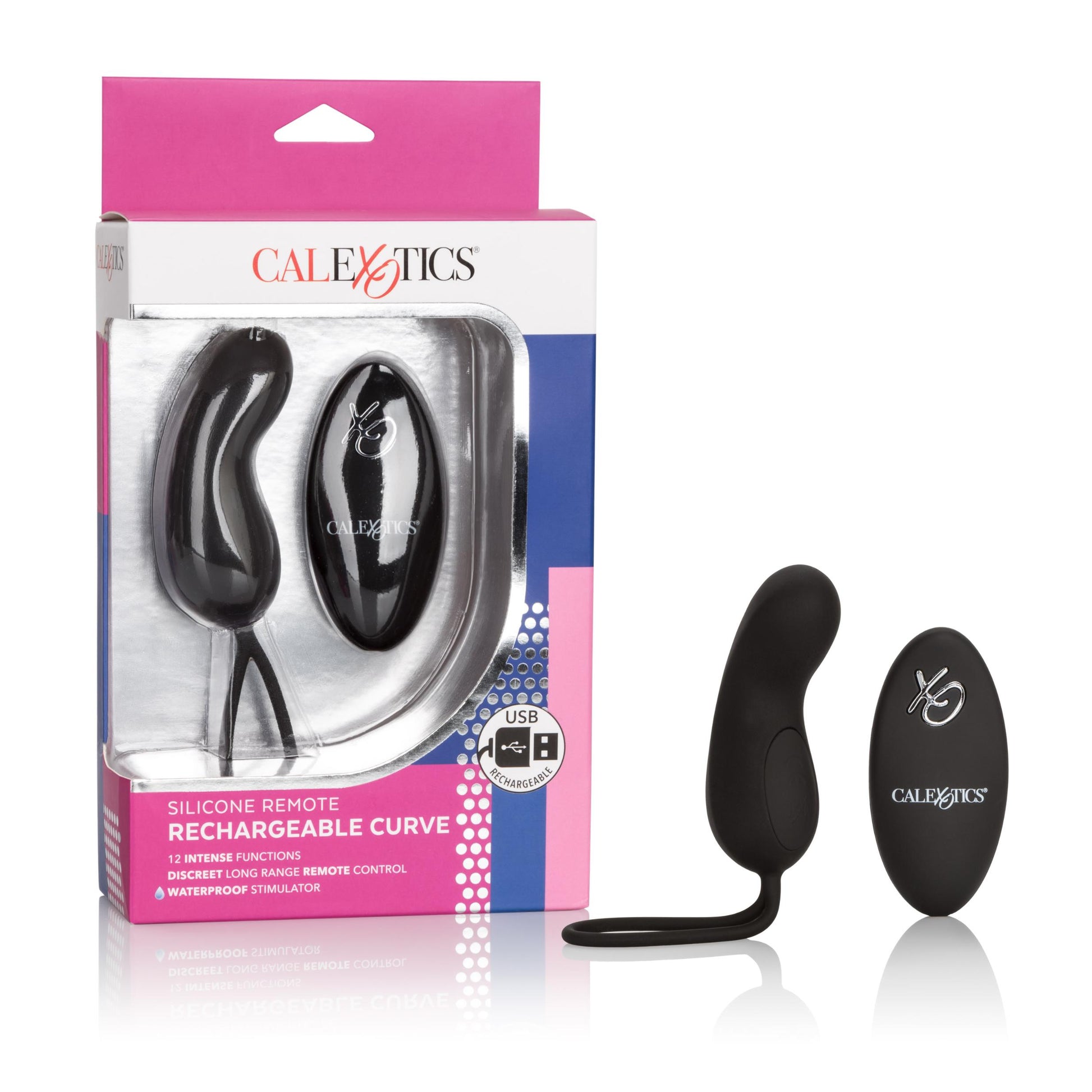 Silicone Remote Rechargeable Curve - Black | 716770087867 | Available at EroticWarehouse.com