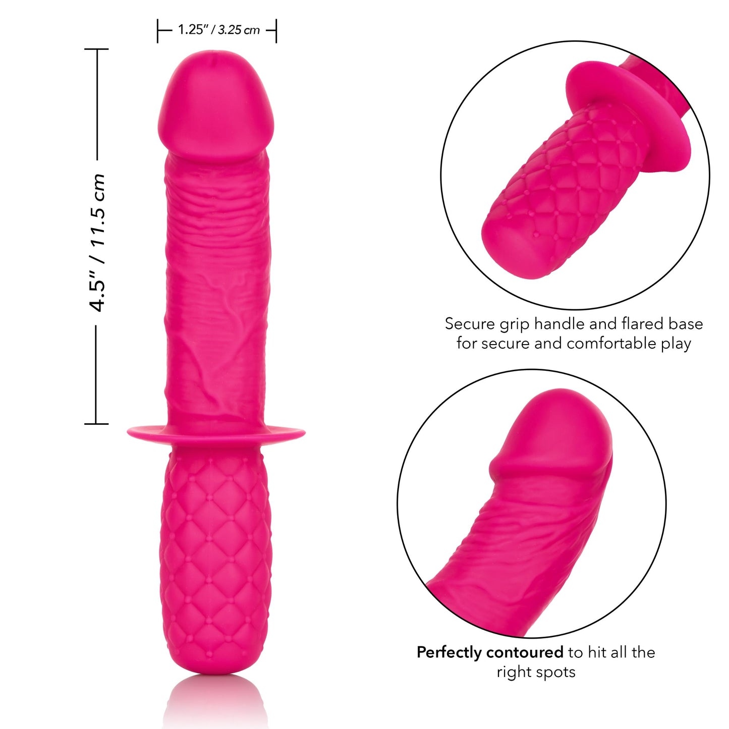Silicone Grip Thruster - Pink | 716770091949 | Available at EroticWarehouse.com
