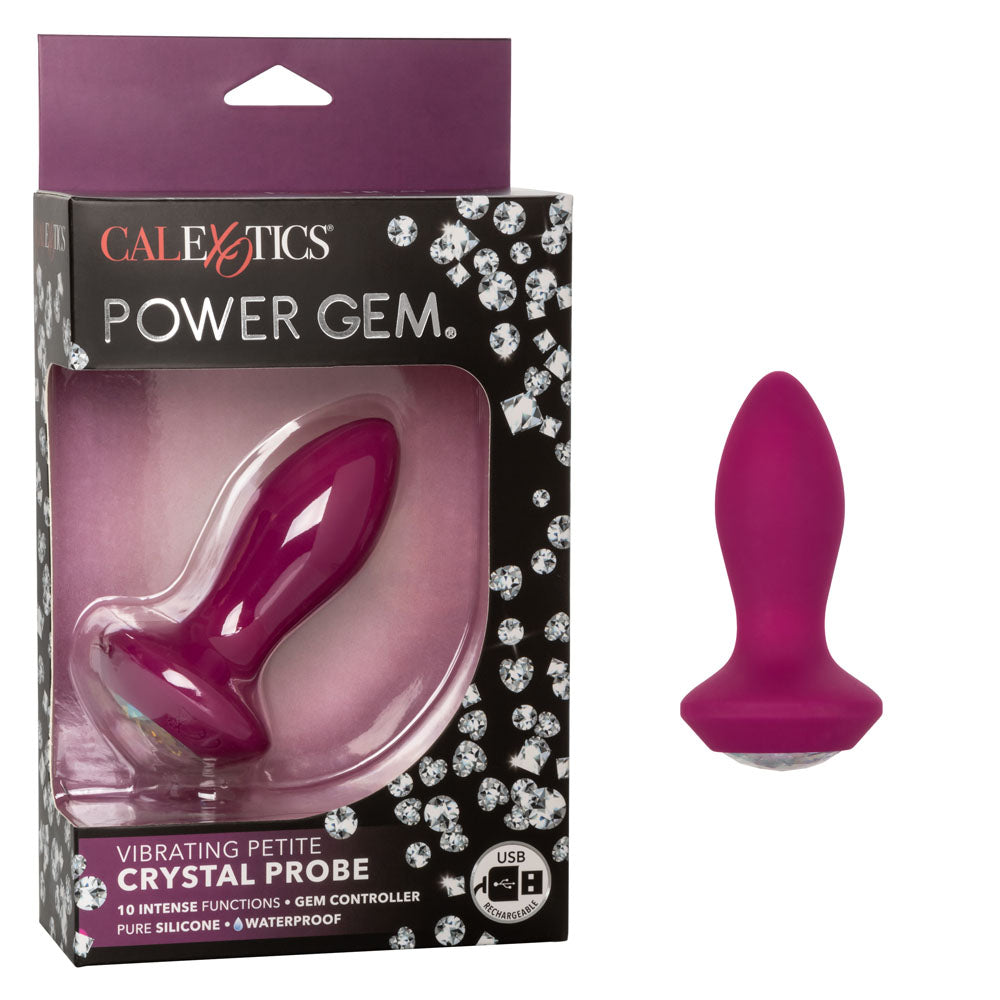 Power Gem Vibrating Petite Crystal Probe - Purple | 716770094087 | Available at EroticWarehouse.com