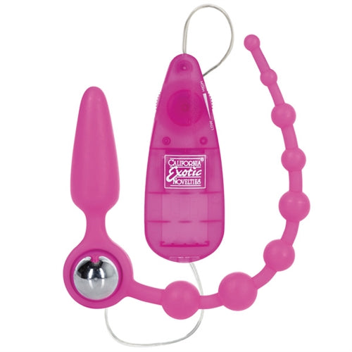Booty Call Booty Double Dare Anal Beads - Pink | 716770078155 | Available at EroticWarehouse.com