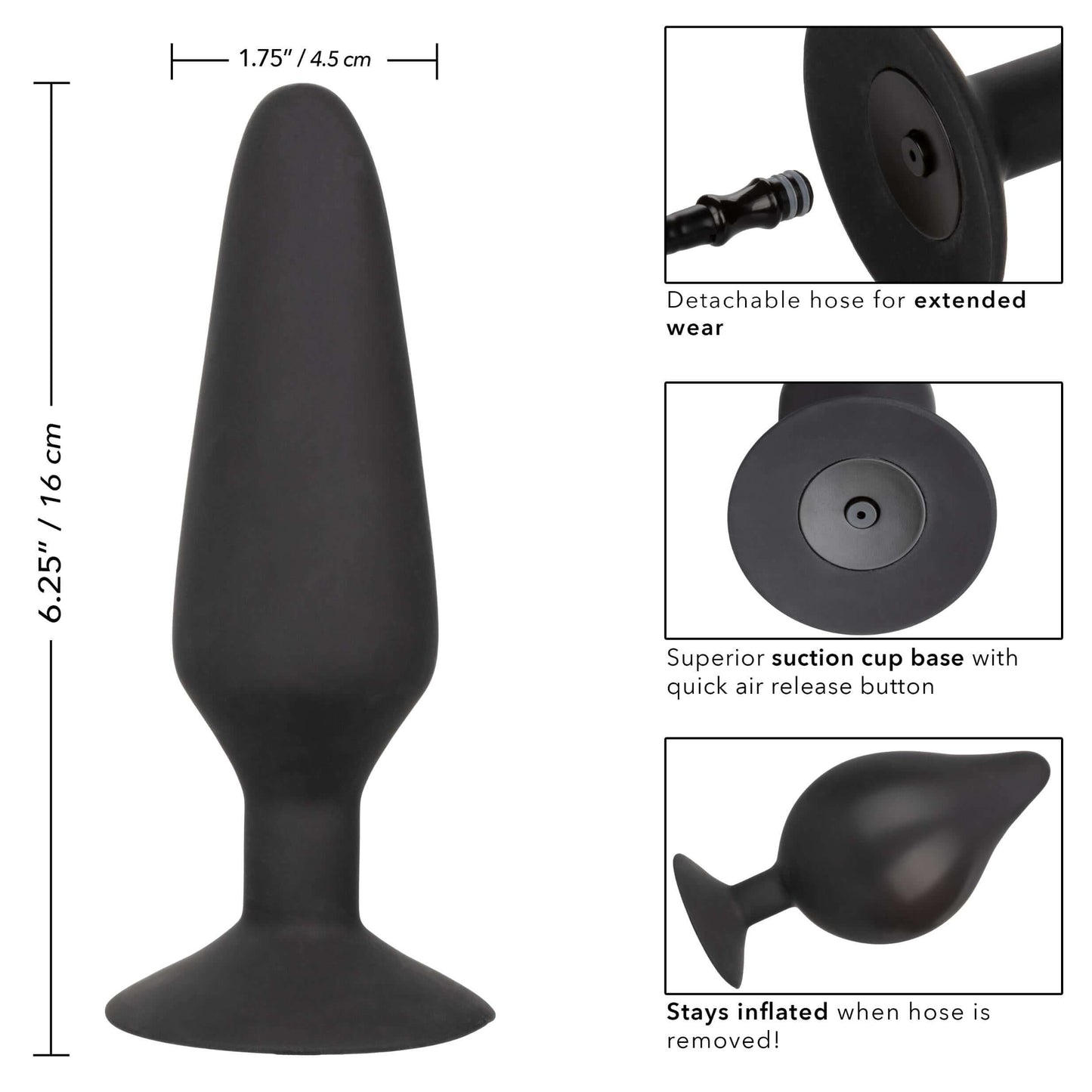 Xl Silicone Inflatable Plug | 716770095473 | Available at EroticWarehouse.com