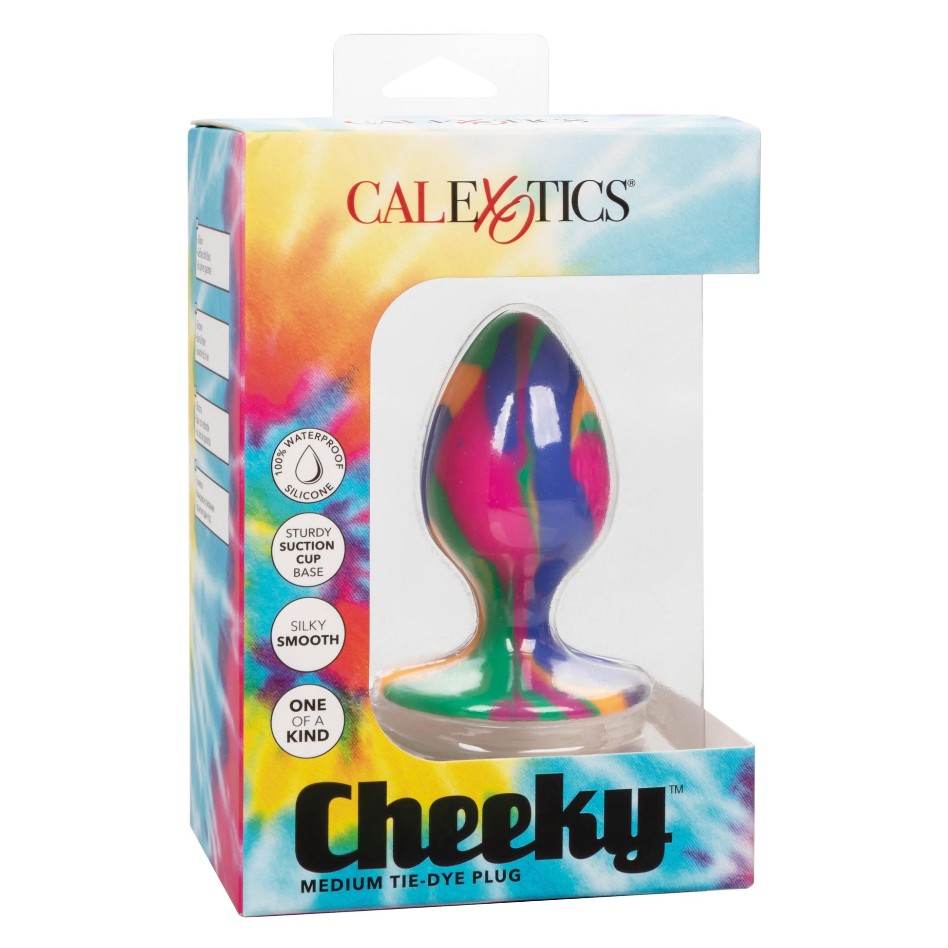 Cheeky Medium Tie-Dye Plug | 716770101525 | Available at EroticWarehouse.com