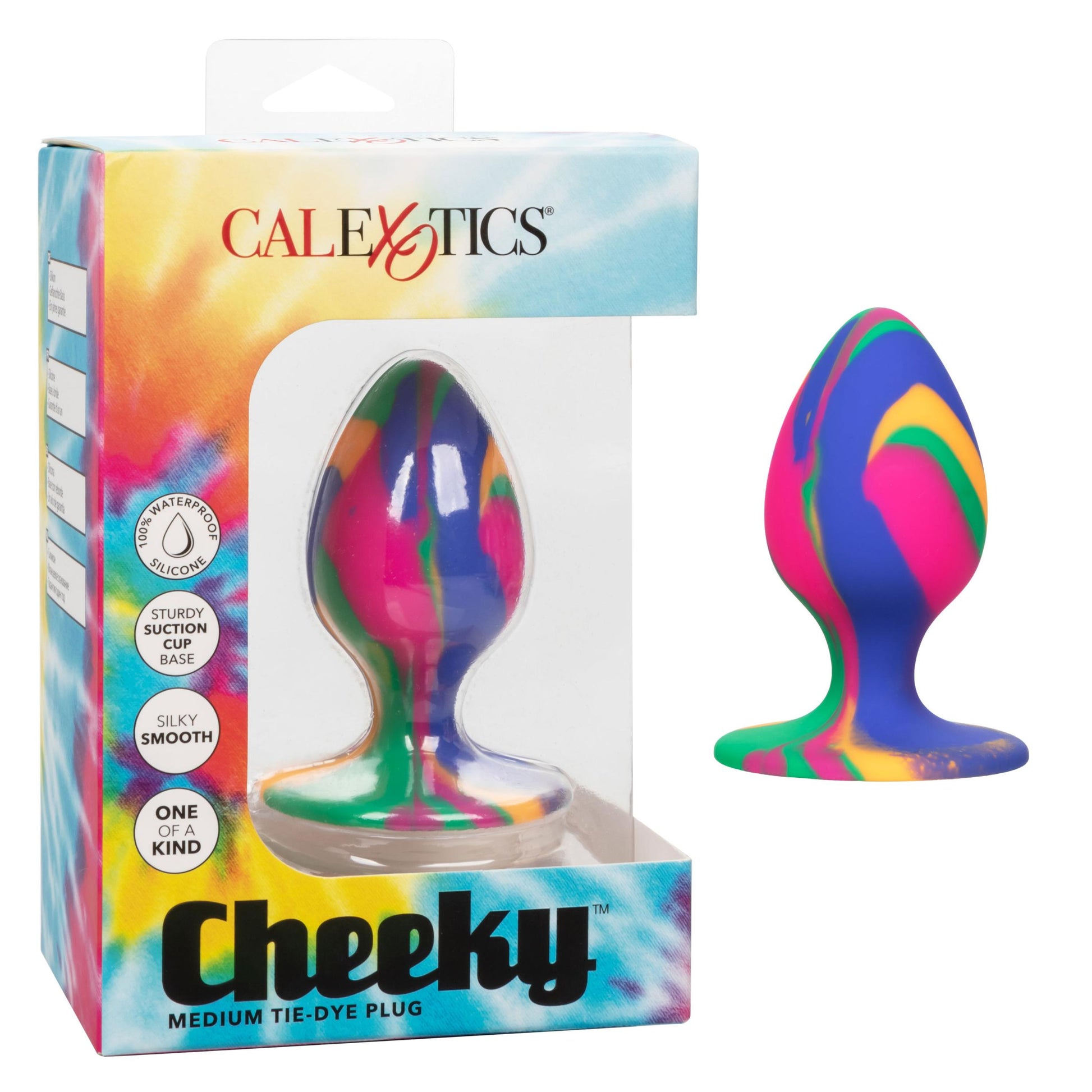Cheeky Medium Tie-Dye Plug | 716770101525 | Available at EroticWarehouse.com