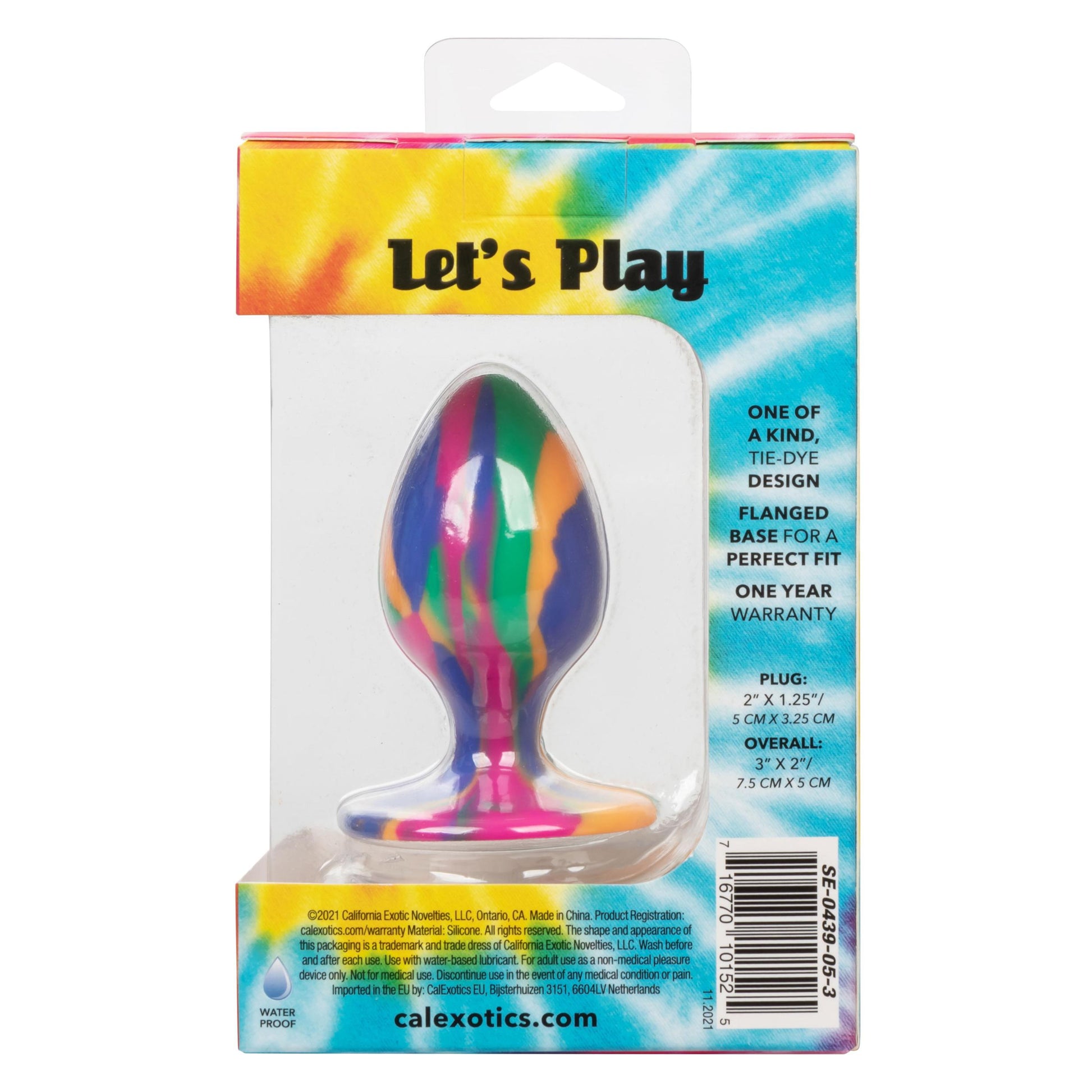 Cheeky Medium Tie-Dye Plug | 716770101525 | Available at EroticWarehouse.com
