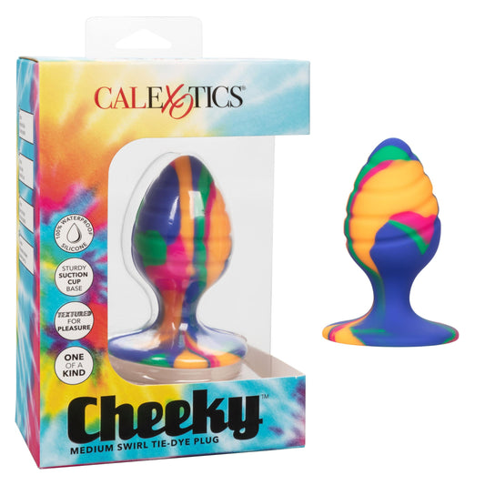 Cheeky Medium Swirl Tie-Dye Plug | 716770101532 | Available at EroticWarehouse.com