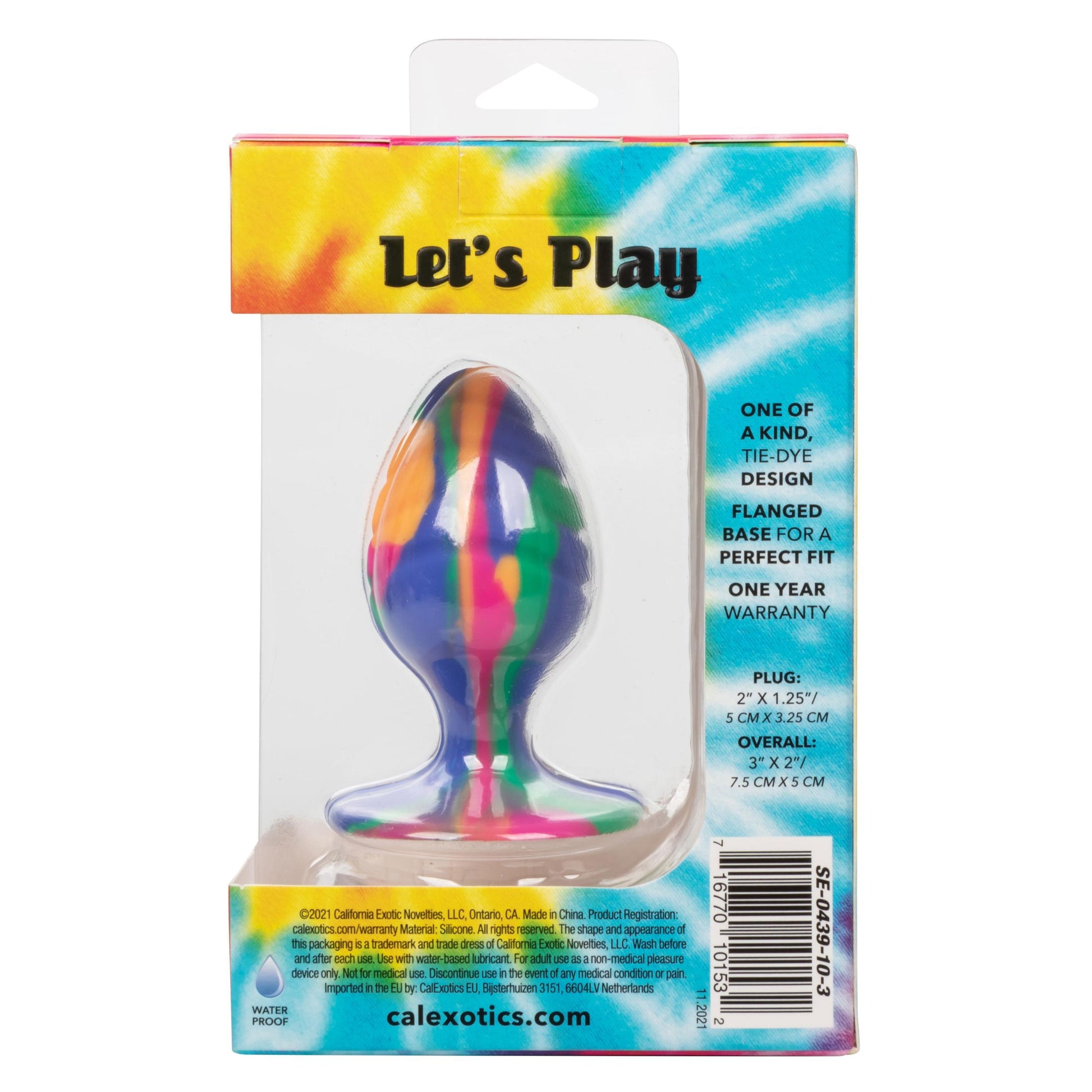 Cheeky Medium Swirl Tie-Dye Plug | 716770101532 | Available at EroticWarehouse.com