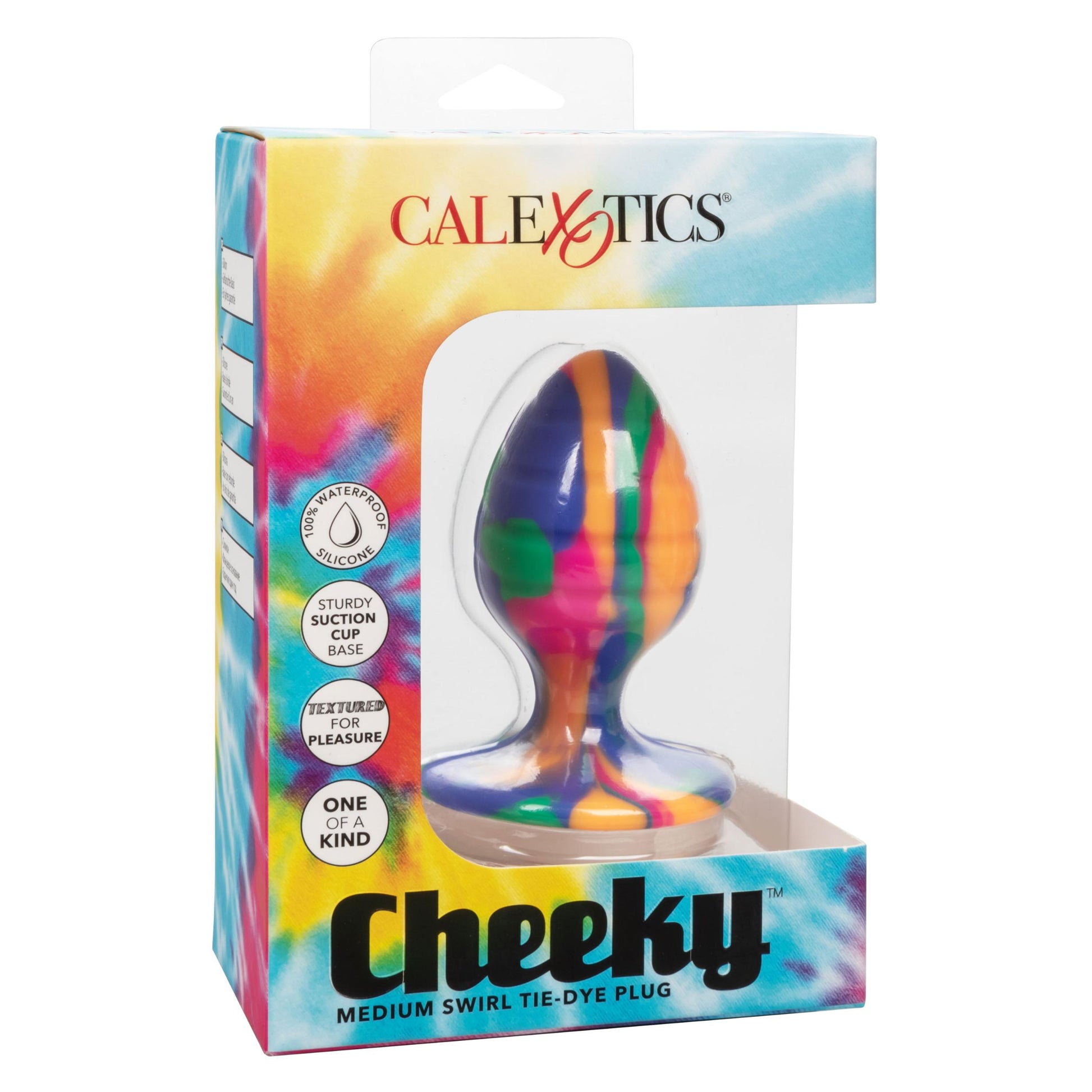 Cheeky Medium Swirl Tie-Dye Plug | 716770101532 | Available at EroticWarehouse.com