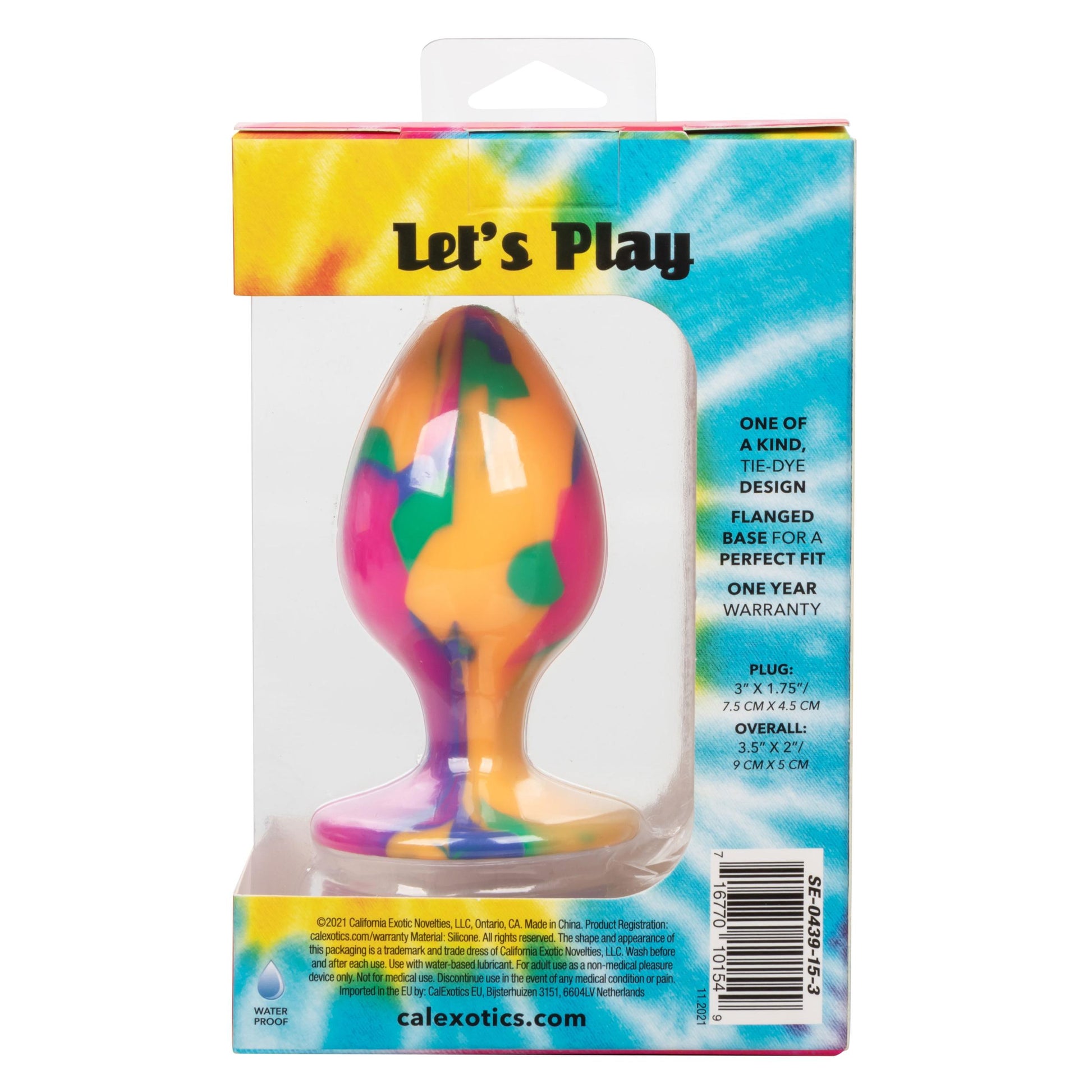Cheeky Large Tie-Dye Plug | 716770101549 | Available at EroticWarehouse.com