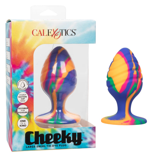 Cheeky Large Swirl Tie-Dye Plug | 716770101556 | Available at EroticWarehouse.com