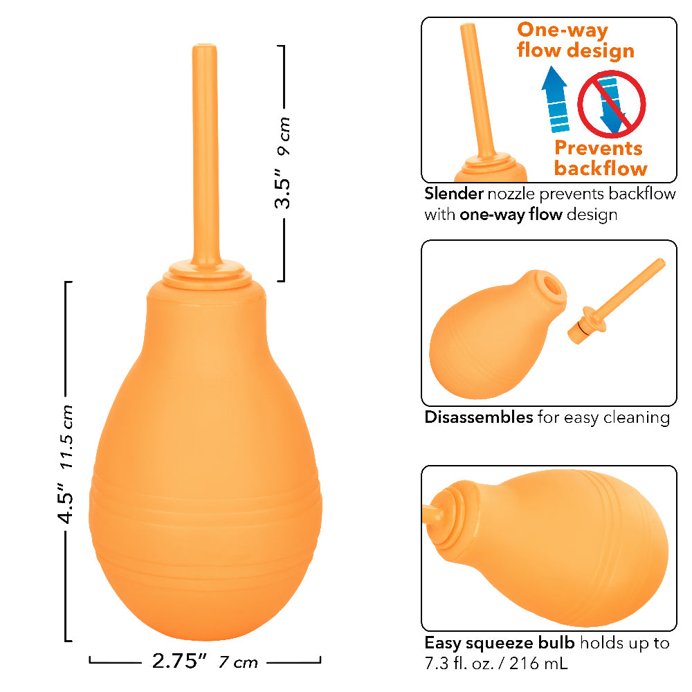 Cheeky One-Way Flow Douche - Orange | 716770108203 | Available at EroticWarehouse.com